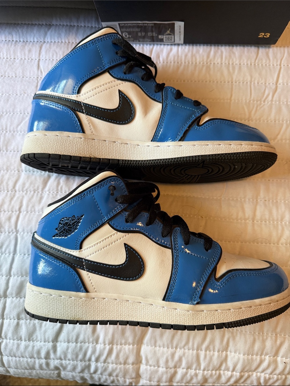 Nike Kids' Blue, White & Black High-Top Sneakers